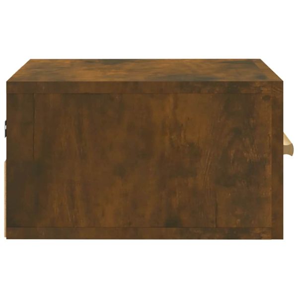 Нощно шкафче за стенен монтаж, опушен дъб, 35x35x20 см