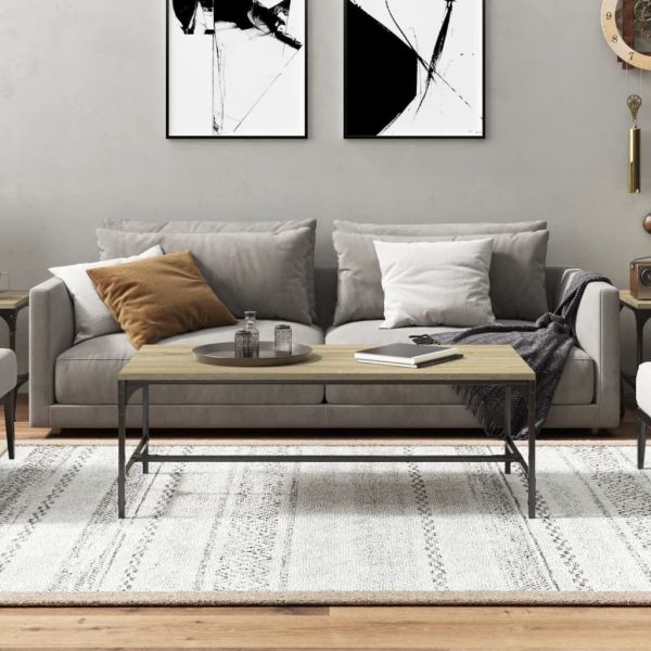 Кафе маса, дъб сонома, 100x50x35 см, инженерно дърво