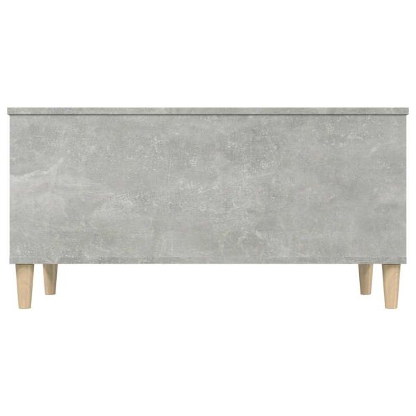 Кафе маса, бетонно сива, 90x44,5x45 см, инженерно дърво