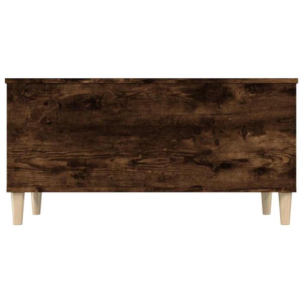 Кафе маса, опушен дъб, 90x44,5x45 см, инженерно дърво