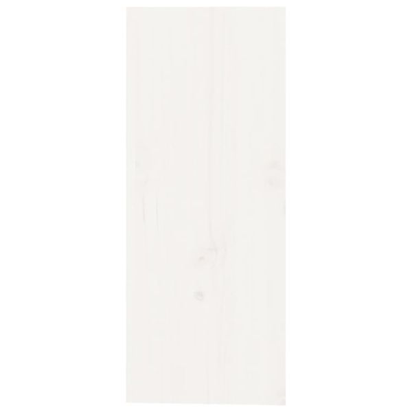 Шкаф за вино, бял, 62x25x62 см, борово дърво масив