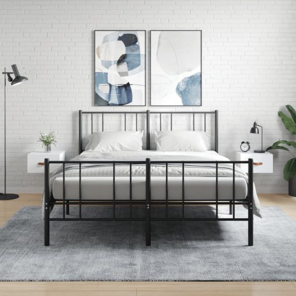 Нощни шкафчета за стенен монтаж, 2 бр, бели, 35x35x20 см