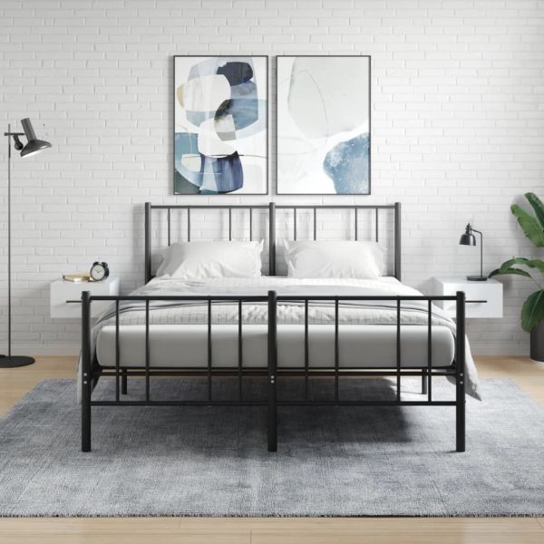 Нощни шкафчета за стенен монтаж, 2 бр, бели, 35x35x20 см