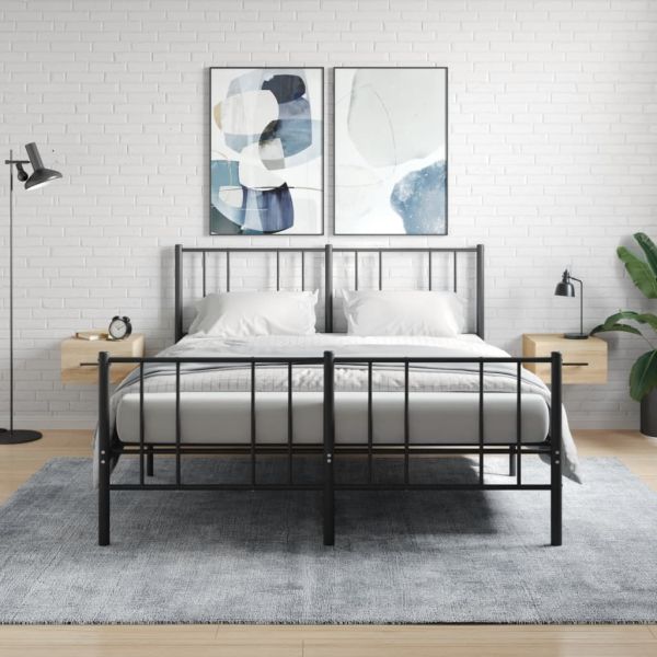 Нощни шкафчета за стенен монтаж, 2 бр, сонома дъб, 35x35x20 см