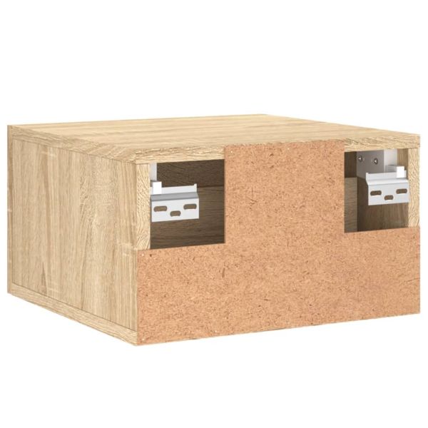 Нощни шкафчета за стенен монтаж, 2 бр, сонома дъб, 35x35x20 см
