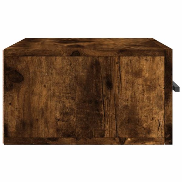 Нощни шкафчета за стенен монтаж, 2 бр, опушен дъб, 35x35x20 см
