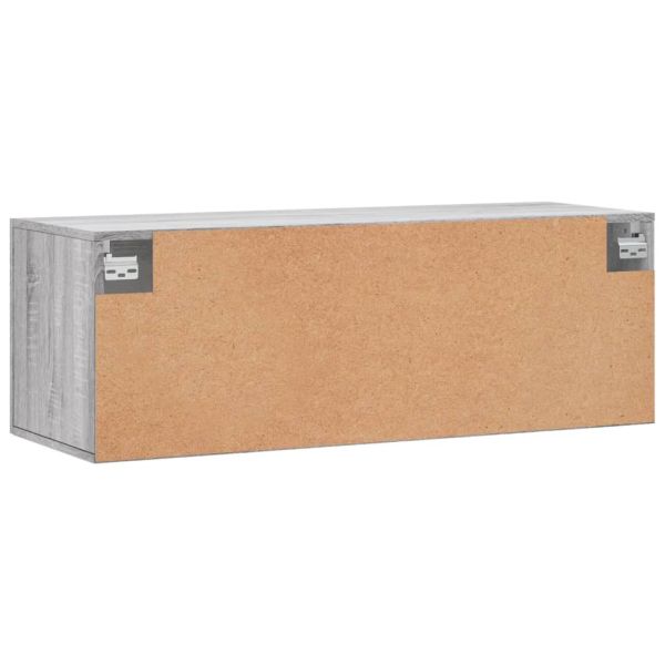 Стенен шкаф, сив сонома, 100x36,5x35 см, инженерно дърво