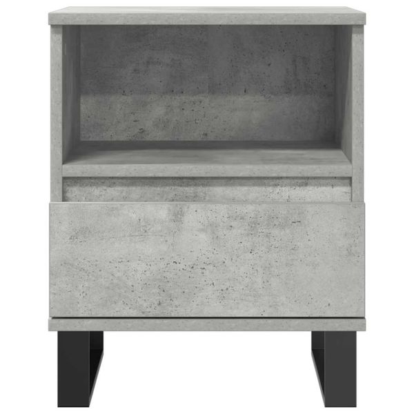 Нощно шкафче бетонно сиво 40x35x50 см инженерно дърво