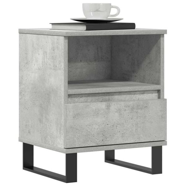 Нощни шкафчета 2 бр бетонно сив 40x35x50 см инженерна дървесина