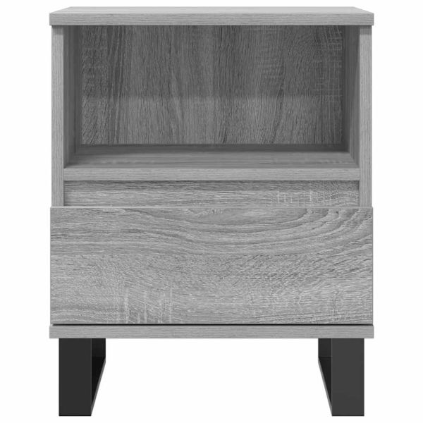 Нощно шкафче сив сонома 40x35x50 см инженерно дърво