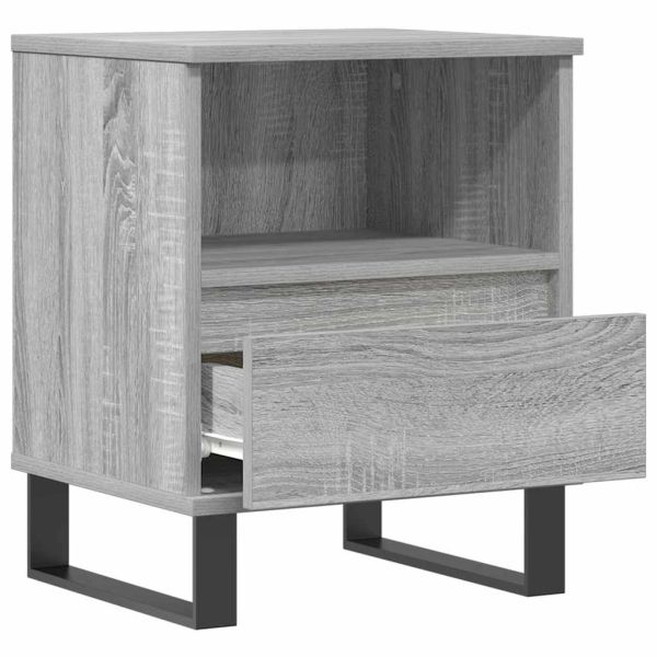 Нощни шкафчета 2 бр сив сонома 40x35x50 см инженерно дърво