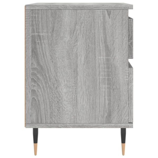 Нощно шкафче сив сонома 40x35x50 см инженерно дърво