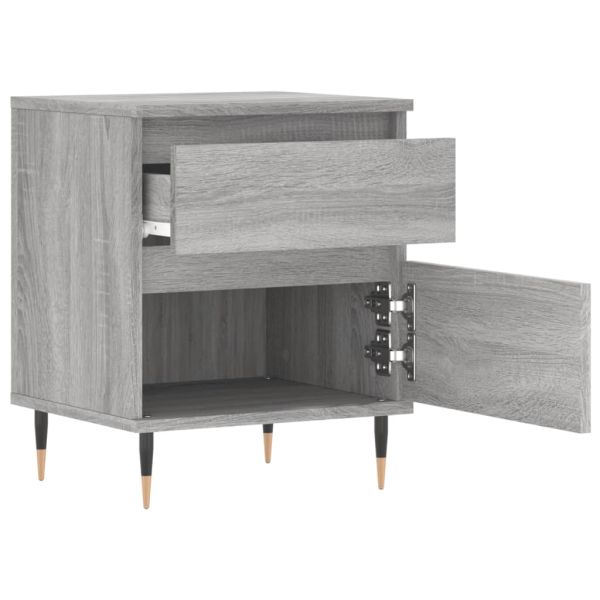 Нощни шкафчета 2 бр сив сонома 40x35x50 см инженерно дърво