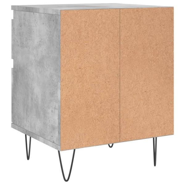Нощни шкафчета 2 бр бетонно сив 40x35x50 см инженерна дървесина