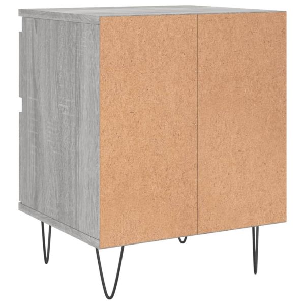 Нощно шкафче сив сонома 40x35x50 см инженерно дърво