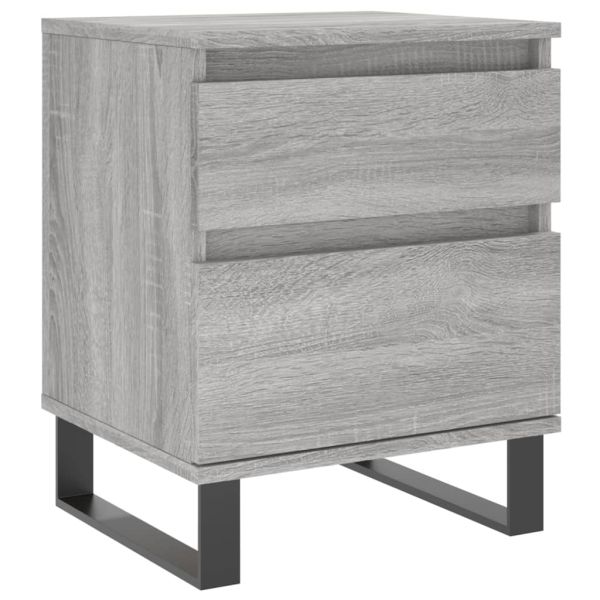Нощно шкафче сив сонома 40x35x50 см инженерно дърво
