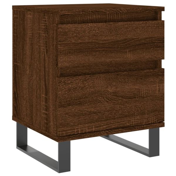 Нощни шкафчета 2 бр кафяв дъб 40x35x50 см инженерно дърво