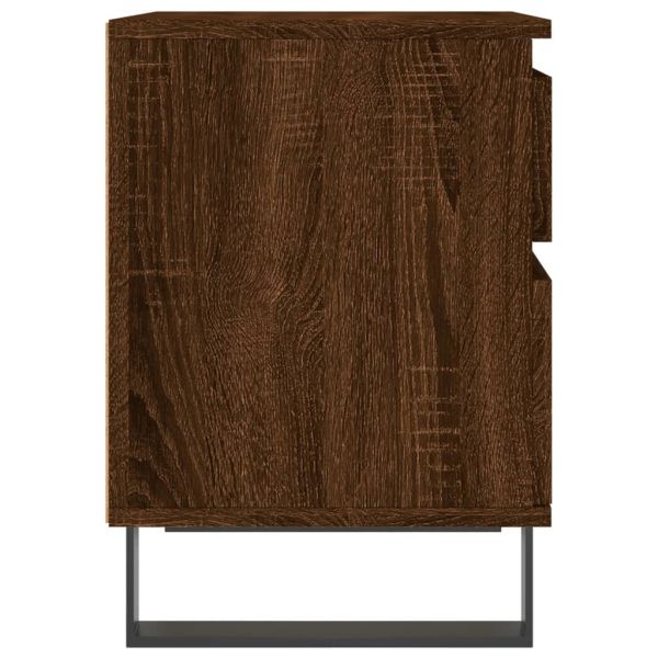 Нощни шкафчета 2 бр кафяв дъб 40x35x50 см инженерно дърво
