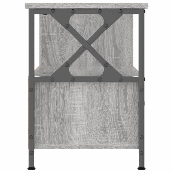 ТB шкаф, сив сонома, 90x33x45 см, инженерно дърво и желязо