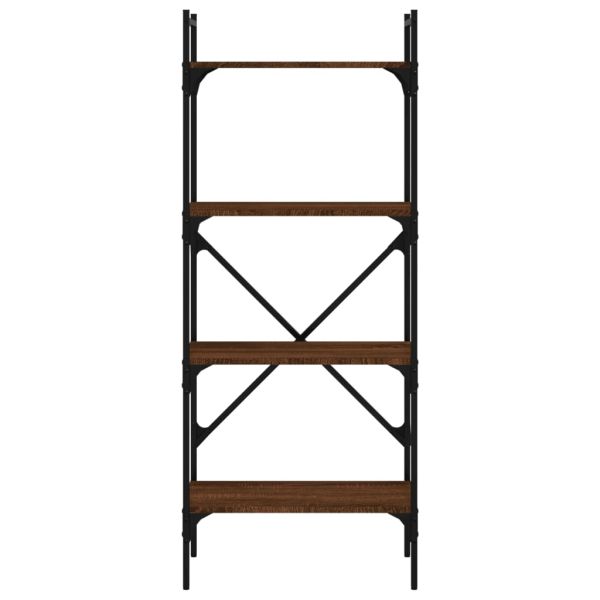 Библиотека 4 рафта кафяв дъб 56x31,5x138,5 см инженерно дърво