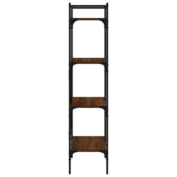 Библиотека 4 рафта кафяв дъб 56x31,5x138,5 см инженерно дърво