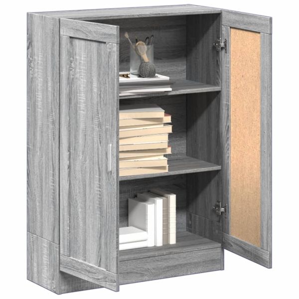 Шкаф за книги, сив сонома, 82,5x30,5x115 см, инженерно дърво