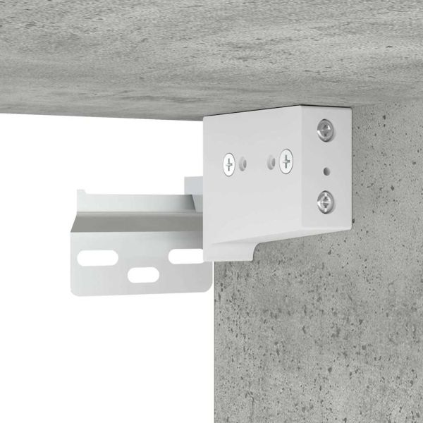 Стенни шкафове с LED светлини за телевизор, 2 бр, бетонно сив, 40x30x60,5 см