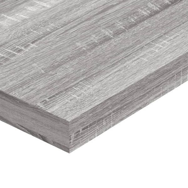 Стенни рафтове 4 бр сив сонома 60x10x1,5 см инженерно дърво