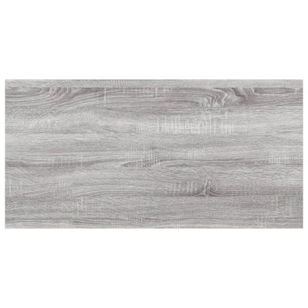 Стенни рафтове 4 бр сив сонома 60x20x1,5 см инженерно дърво