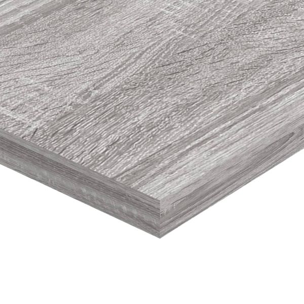 Стенни рафтове 4 бр сив сонома 80x20x1,5 см инженерно дърво