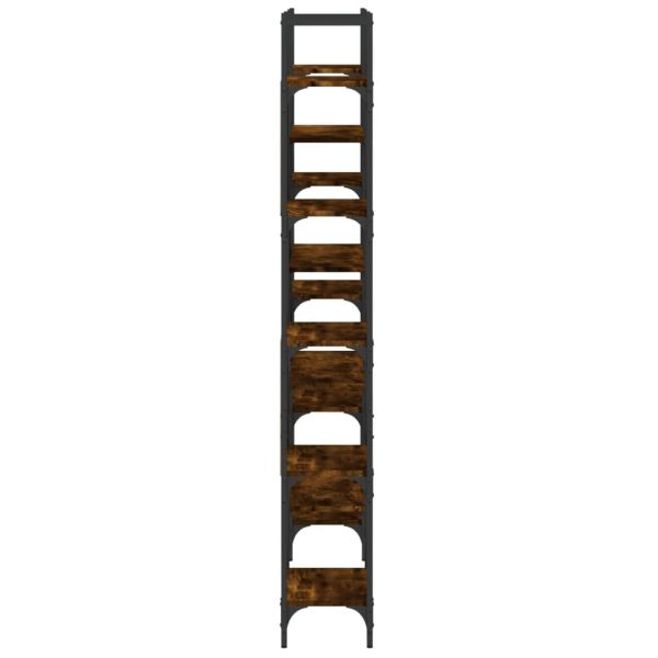 Етажерка за книги опушен дъб 155,5x24x166,5 см инженерно дърво