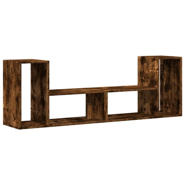 ТB шкафове, 2 бр, опушен дъб, 75x30x50 см, инженерно дърво