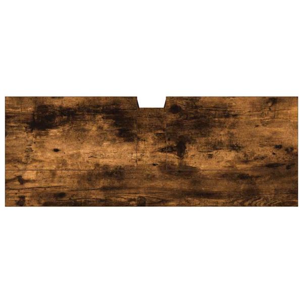 Шкаф за мивка за баня, опушен дъб, 80x30x60 см, инженерно дърво