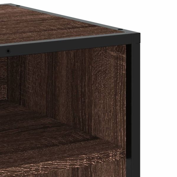 ТB шкаф, кафяв дъб, 91x40x46 см, инженерно дърво и метал