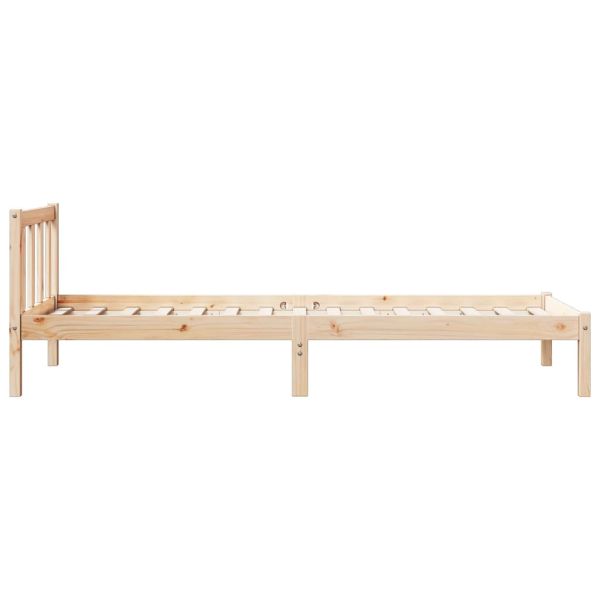 Екстра дълга рамка за легло, без матрак, 100x220 см, бор масив