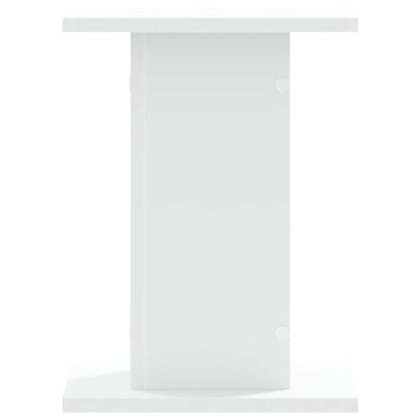 Стойки за тонколони 2 бр бели 30x30x40 см инженерно дърво