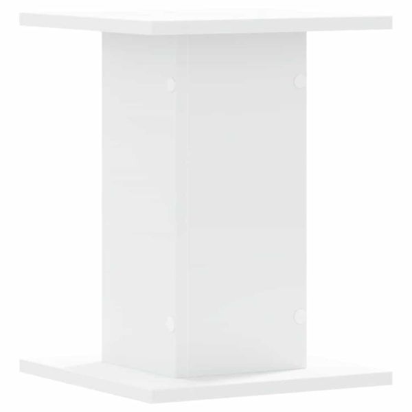 Стойки за тонколони 2 бр бели 30x30x40 см инженерно дърво