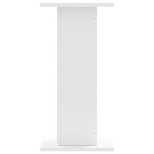 Стойки за тонколони 2 бр бели 30x30x60 см инженерно дърво