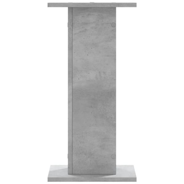 Стойки за тонколони 2бр бетонно сиви 30x30x60см инженерно дърво