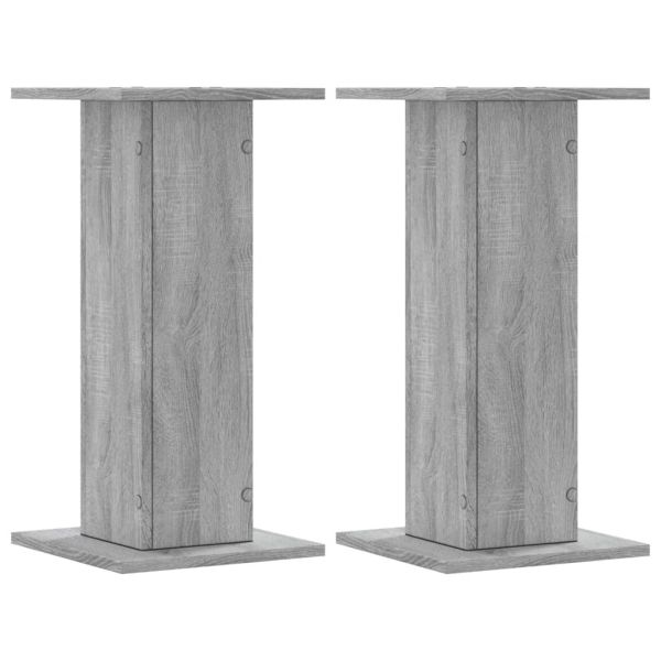 Стойки за тонколони 2 бр сив сонома 30x30x60 см инженерно дърво