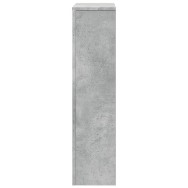Капак за радиатор, бетонно сив, 78x20x82 см, инженерно дърво