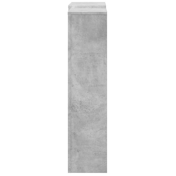 Капак за радиатор, бетонно сив, 205x21,5x83,5см инженерно дърво