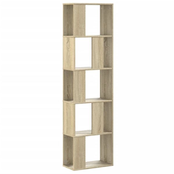 Библиотека 5 рафта сонома дъб 45x23,5x162,5 см инженерно дърво