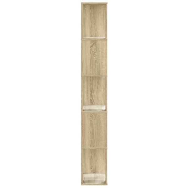Библиотека 5 рафта сонома дъб 45x23,5x162,5 см инженерно дърво