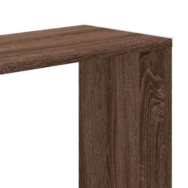 Библиотека 5 рафта кафяв дъб 45x23,5x162,5 см инженерно дърво