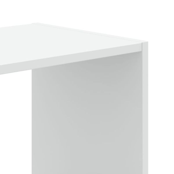 Библиотека, бяла, 102x32x102 см, инженерно дърво