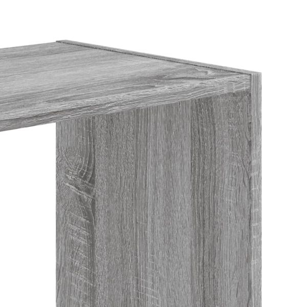 Библиотека, сив сонома, 68,5x32x68,5 см, инженерно дърво