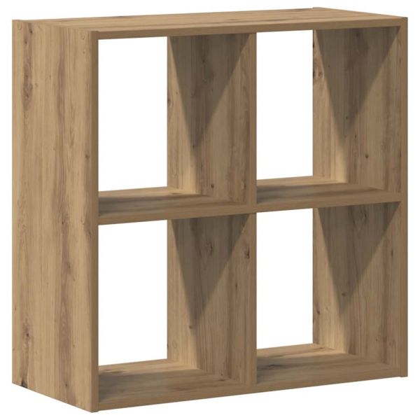 Библиотека, дъб артизан, 68,5x32x68,5 см, инженерно дърво