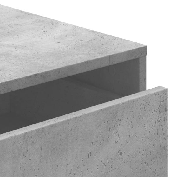 Ъглов шкаф с чекмеджета бетонно сив 40x41x58 см инженерно дърво