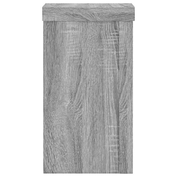 Стойки за растения 2 бр сив сонома 10x10x18 см инженерно дърво